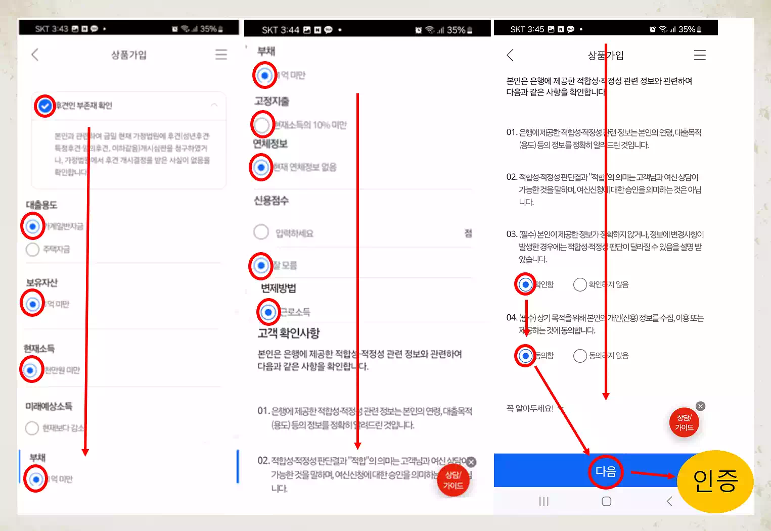 직장인 대출 IONE 따라하기 IBK 스마트론 15년 5 04용도부터 점수까지