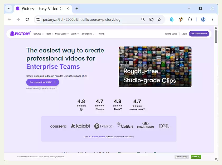 생성형 AI 무료 비교 완전 정리 - 생성형 AI 무료 툴, 유료 플랜 비교 분석 2 생성형 AI 무료 비교_생성형 AI 무료 툴_Pictory AI