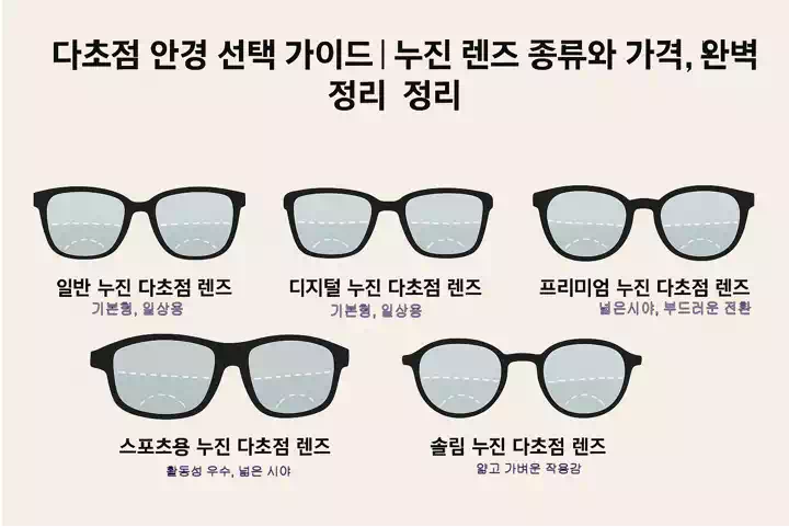 다초점 안경 선택 가이드-누진 렌즈 종류·가격 한눈에 보기 2 다초점 안경 선택 적응 선택