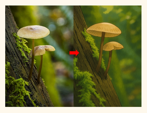 챗지피티 지브리 애니메이션의 숨은 감성을 되살리다 3 챗지피티 지브리_mushrooms