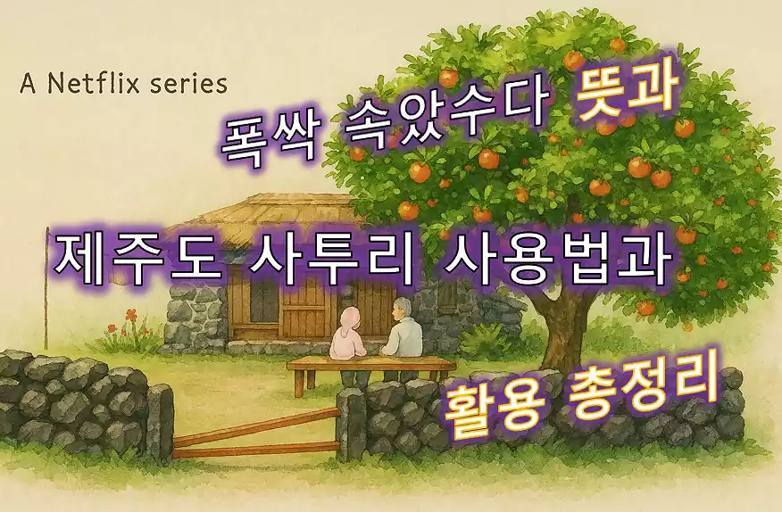 폭삭 속았수다 뜻_제주도 사투리 사용법_배너