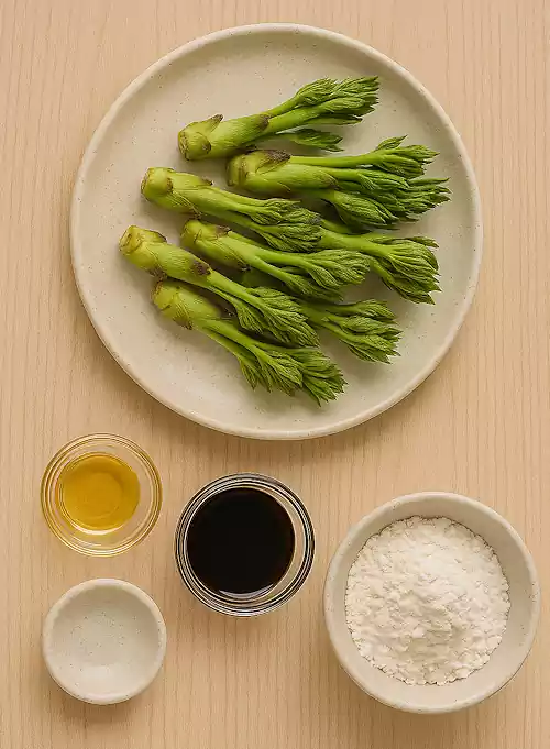 03봄철 사찰음식 레시피_사찰음식 레시피 모음_두릅전재료