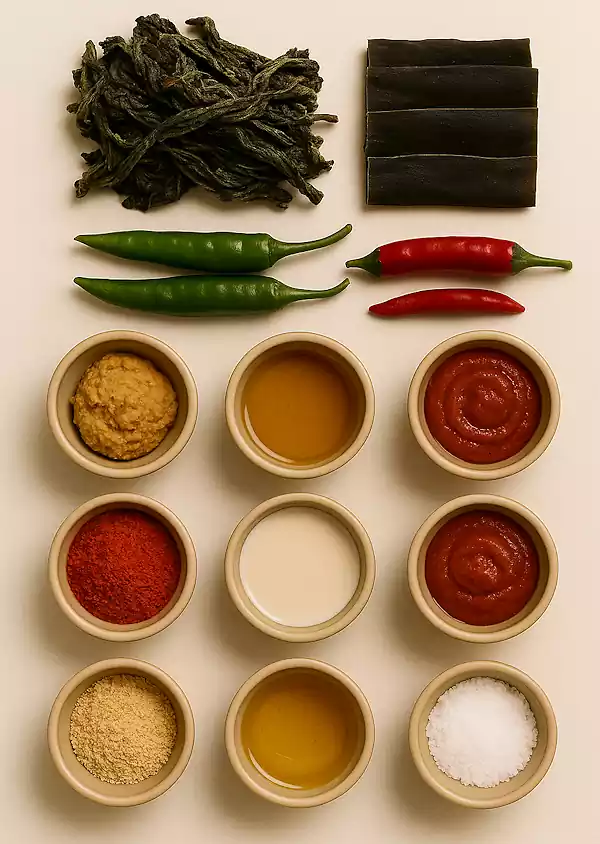 20겨울철 사찰음식 레시피 모음_무청시래기찜_재료