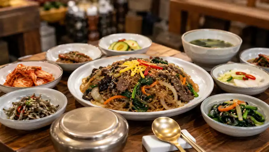 The Ultimate Guide to Japchae: Korea’s Beloved Glass Noodles | 잡채 5 Order Japchae at a restaurant