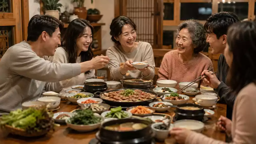 Why Are There So Many Korean Banchan? The Secret Behind Korean Side Dishes(반찬) 3 Friends sharing delicious Korean side dishes