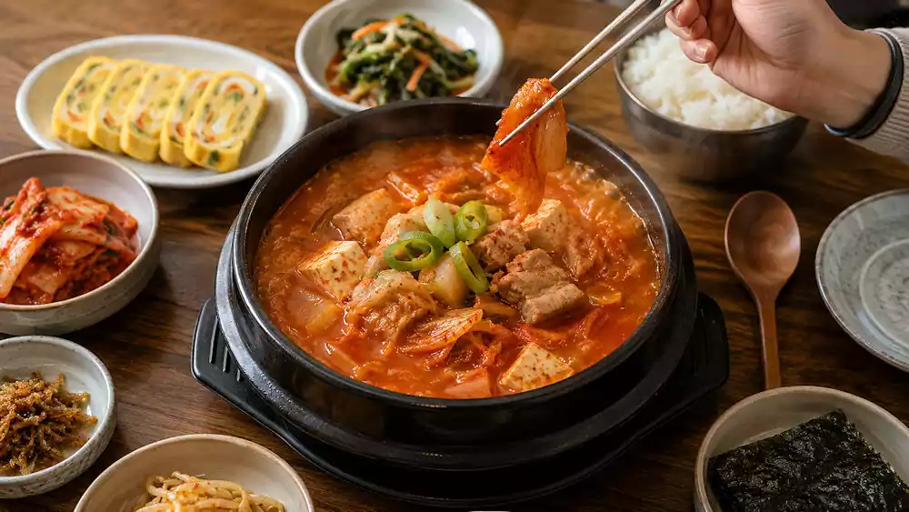 What Is Kimchi Jjigae? Korea’s Famous Kimchi Stew Explained | 김치찌개 3 Kimchi Jjigae on Korean table