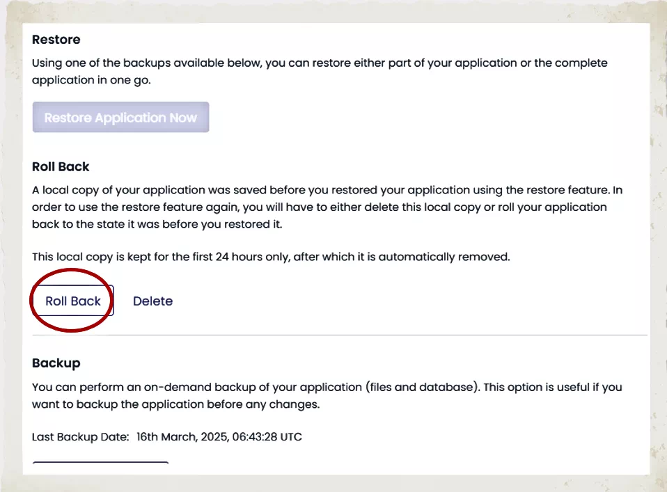 Cloudways Backup and Restore : Essential Guide for WordPress 10 Cloudways Rollback After Restore